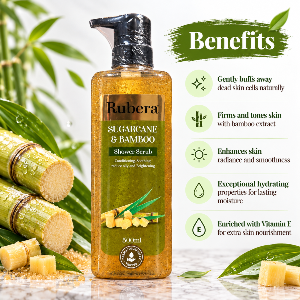 Sugar Cane & Bamboo Shower Scrub