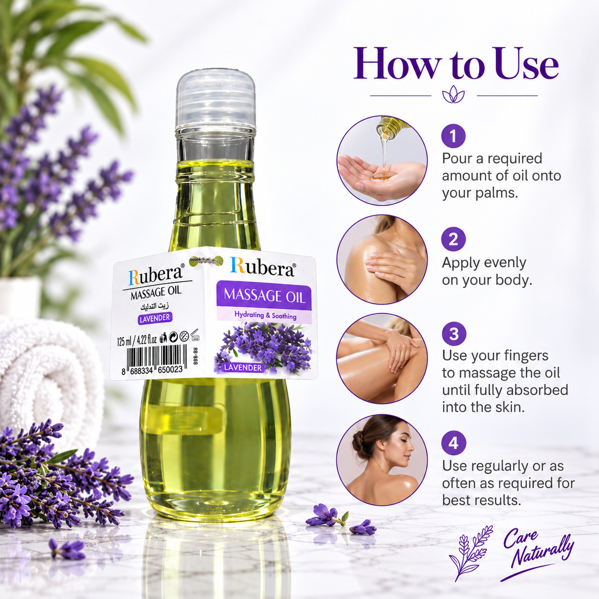 Lavender Massage Oil with Argan