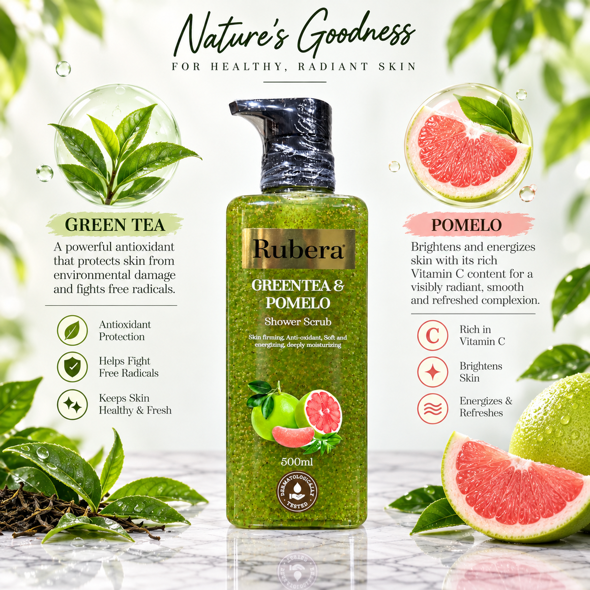 Green Tea & Pomelo Shower Scrub