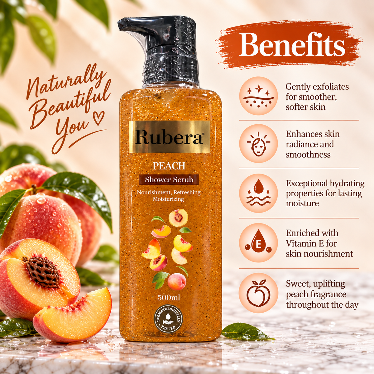 Peach Shower Scrub
