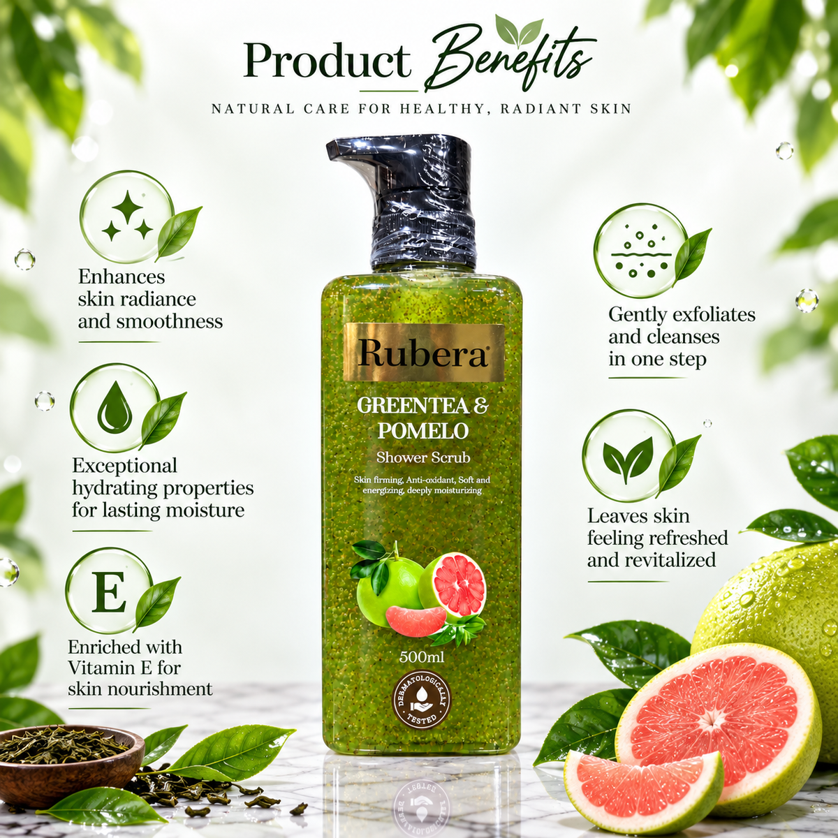 Green Tea & Pomelo Shower Scrub