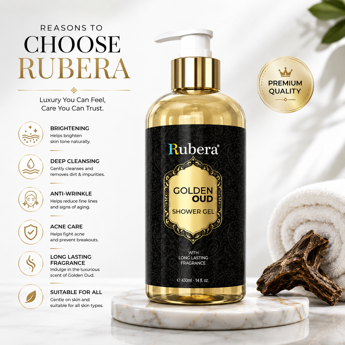 Golden Oud Shower Gel