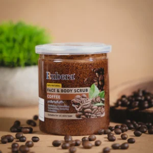 500ml container of an effective exfoliating coffee scrub for face and body, rich in natural coffee extracts for good skin renewal. A must-have affordable skincare product from a trusted brand.