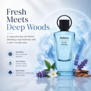 Blue Mamba Eau de Parfum 100ml – Woody Aromatic Cologne for Men, Long-Lasting Fragrance