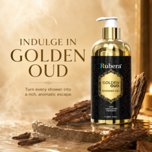 Golden Oud Shower Gel 430ml – Arabic Oud Body Wash, Long-Lasting Oriental Fragrance