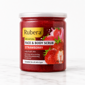 Strawberry Face & Body Scrub 500ml – Fruity Antioxidant Body Scrub for Soft Skin