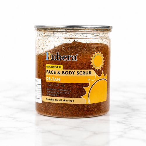 De-Tan Face & Body Scrub 500ml – Walnut Exfoliating Scrub for Even Skin Tone