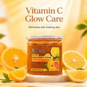 Vitamin C Face & Body Scrub 500ml – Brightening Citrus Scrub for Glowing Skin