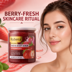 Strawberry Face & Body Scrub 500ml – Fruity Antioxidant Body Scrub for Soft Skin