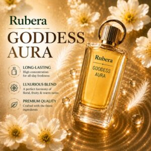 Goddess Aura Eau de Parfum 100ml – Floral Gourmand Perfume for Women, Jasmine & Vanilla
