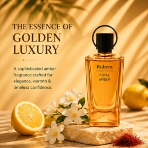 Royal Amber Eau de Parfum 100ml – Oriental Amber Unisex Perfume, Saffron & Cedarwood