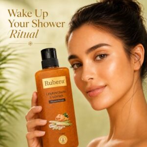 Lemongrass & Ginger Shower Scrub – Invigorating Vitamin E Body Exfoliator