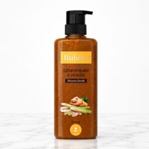 Lemongrass & Ginger Shower Scrub – Invigorating Vitamin E Body Exfoliator