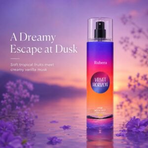 Velvet Horizon Body Mist 250ml – Tropical Creamy Body Mist for Women, Rose & Vanilla