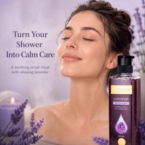 Lavender Shower Scrub – Calming Vitamin E Body Exfoliator for Smooth, Hydrated Skin