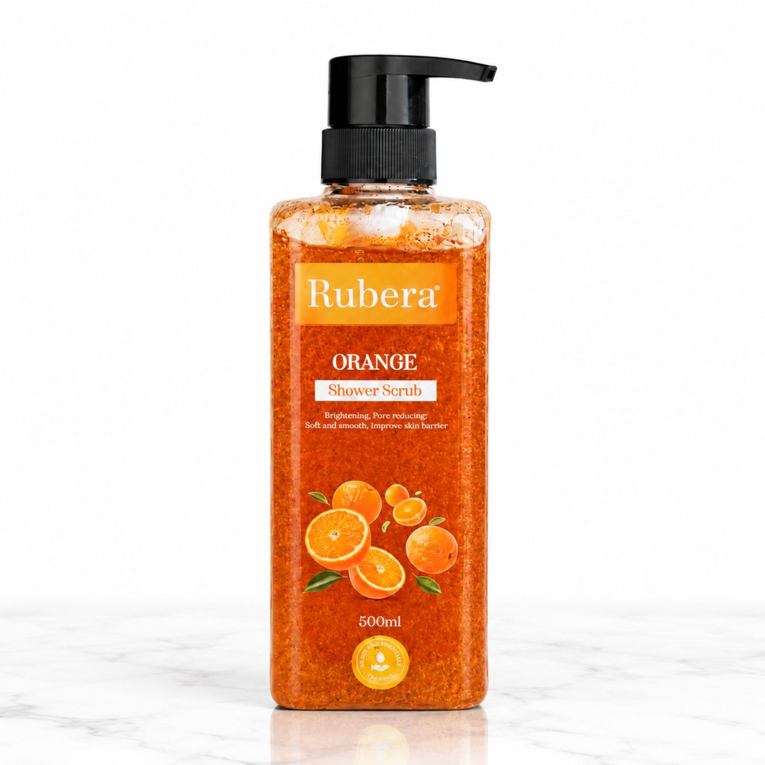 Orange Shower Scrub – Brightening Citrus Body Exfoliator for Smooth, Energized Skin