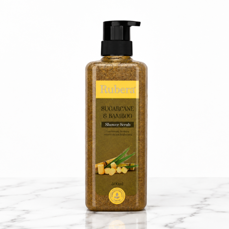 Sugar Cane & Bamboo Shower Scrub – Natural Body Exfoliator for Smooth, Radiant Skin