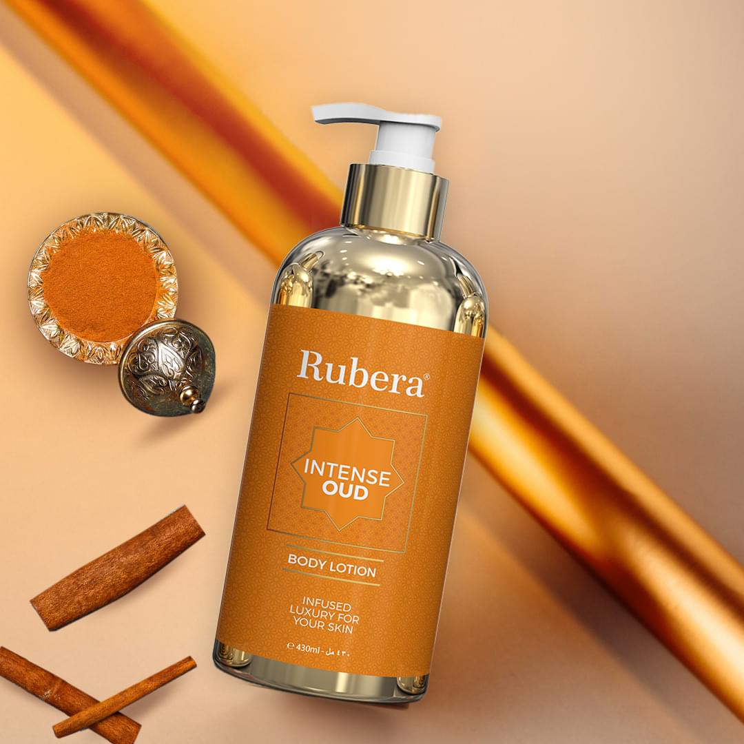 Intense Oud | Luxury Skincare Solution | Body Lotion (430ML) 1 Rubera Aloe Vera Face & Body Scrub – 100% Natural, Suitable for All Skin Types