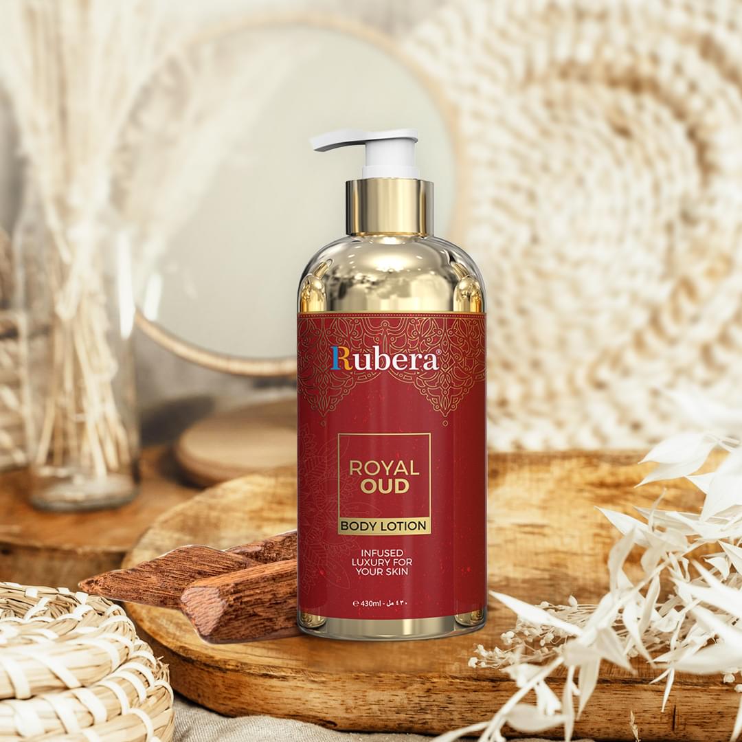 Royal Oud | Perfect Fragrance | Body Lotion (430ML) 1 Rubera Aloe Vera Face & Body Scrub – 100% Natural, Suitable for All Skin Types